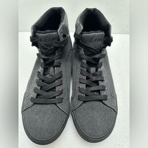 LUGZ King High top Sneakers Men's 9.5 Black Heather Canvas SKATEBOARD HIP HOP